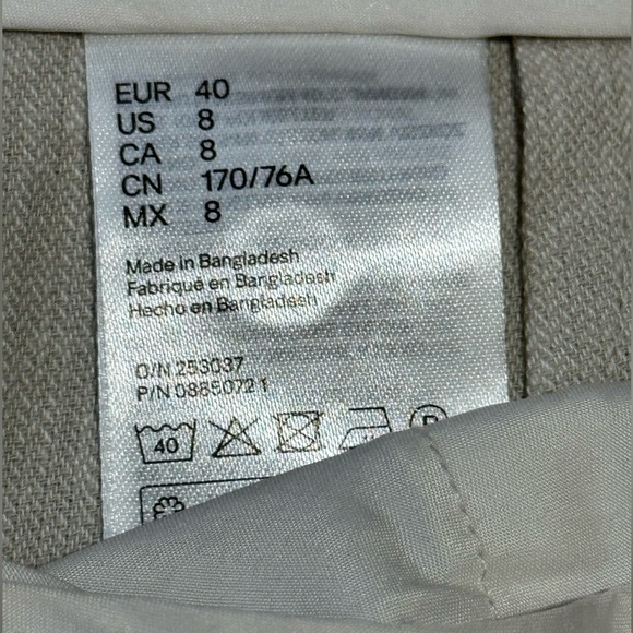 H&M beige linen shorts for women size 8 - Picture 5 of 7